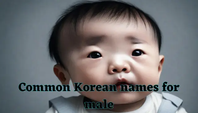 Common Korean names for male
