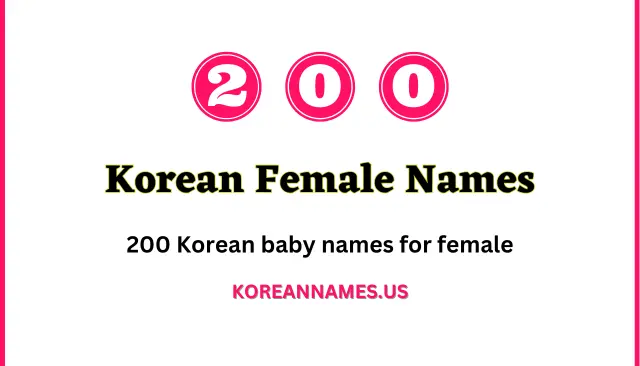 200 Korean baby names for female