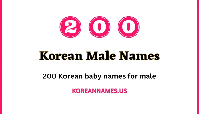 200 Korean baby names for male