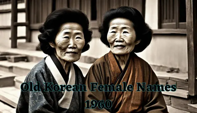 Old Korean Female Names 1960